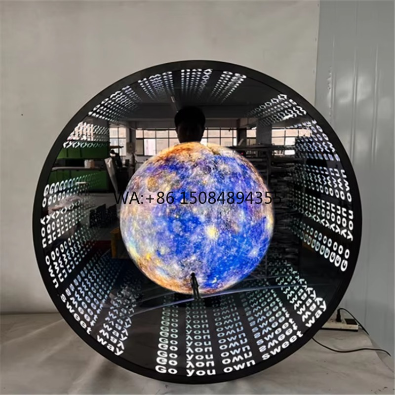 Decorative Mirror - Dekorasi Dinding Kantor Cermin Infinity Neon