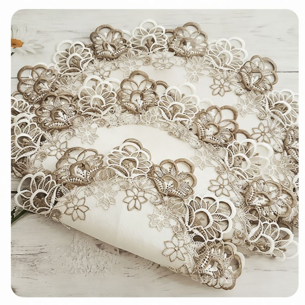Table Runner - Taplak Meja Bordir Berbentuk Lingkaran yang