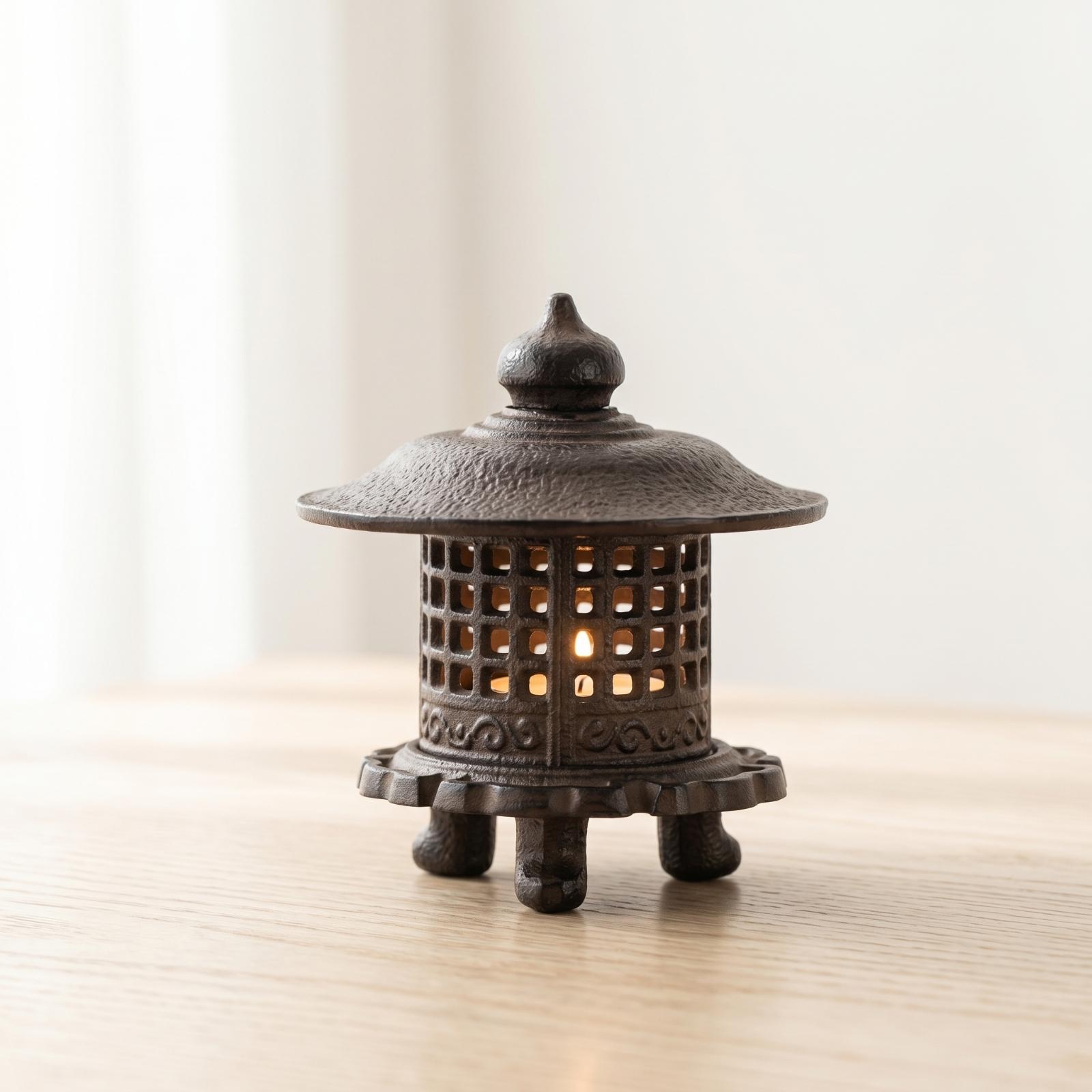 Candle Holder Decor - Lampu Meja dari Besi Cor, Tempat