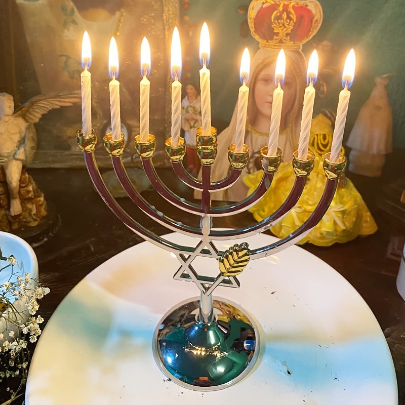Tempat Lilin Hanukkah Menorah  - Candle Holder Decor ulasan dan harga