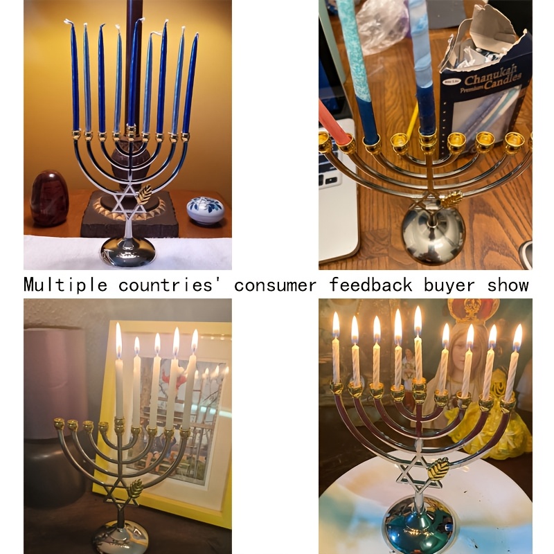 Tempat Lilin Hanukkah Menorah  - Candle Holder Decor ulasan dan harga