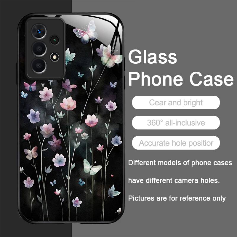 Casing Ponsel Kaca Temper Moti - Vase Decor ulasan dan harga