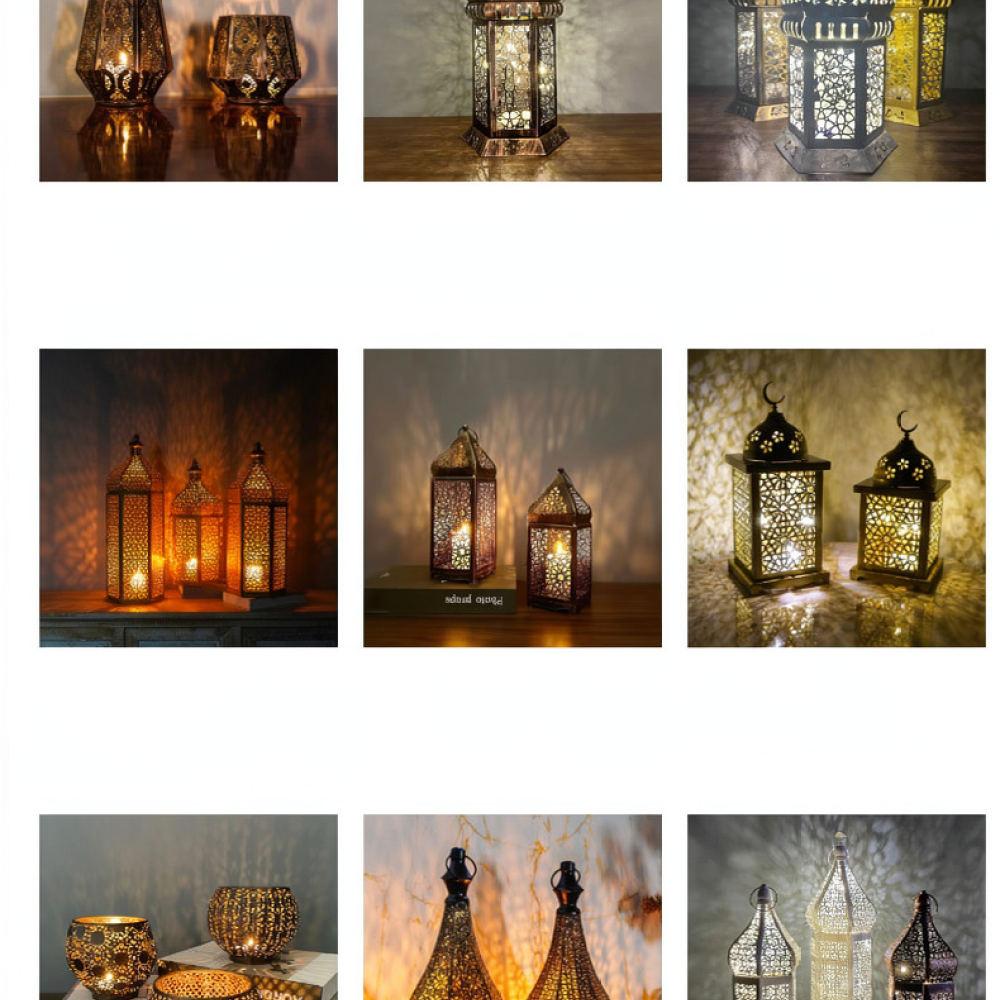 Lentera Lilin Besi Maroko Berg - Candle Holder Decor ulasan dan harga