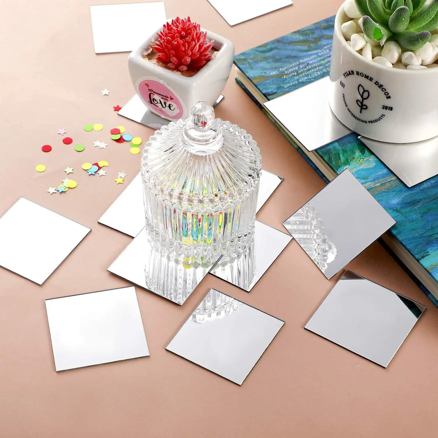 Cermin Persegi Ukuran Mini, Da - Decorative Mirror ulasan dan harga
