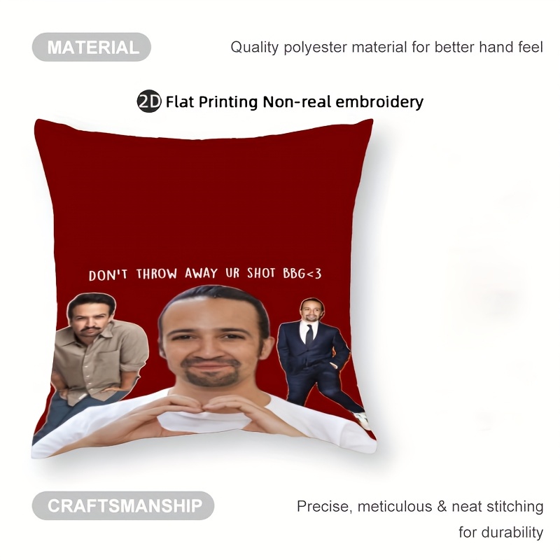Sarung Bantal Musik Lin-Manuel - Throw Pillow ulasan dan harga