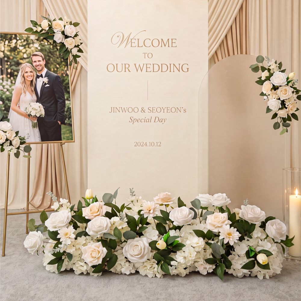 Rangkaian Bunga Mawar Hijau Uf - Table Runner ulasan dan harga