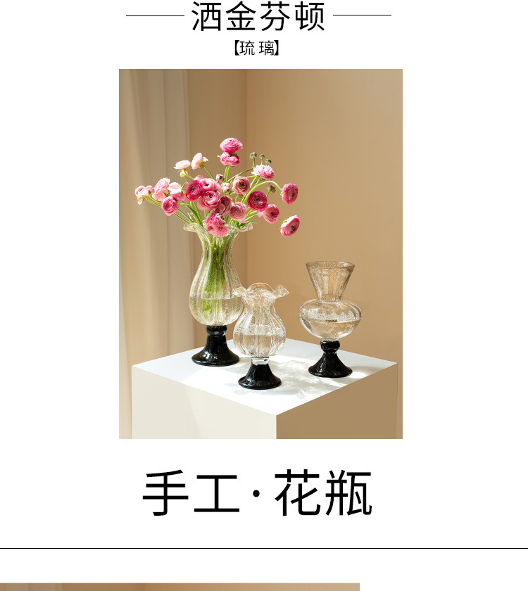Ornamen vas kaca kuno Prancis, - Vase Decor ulasan dan harga
