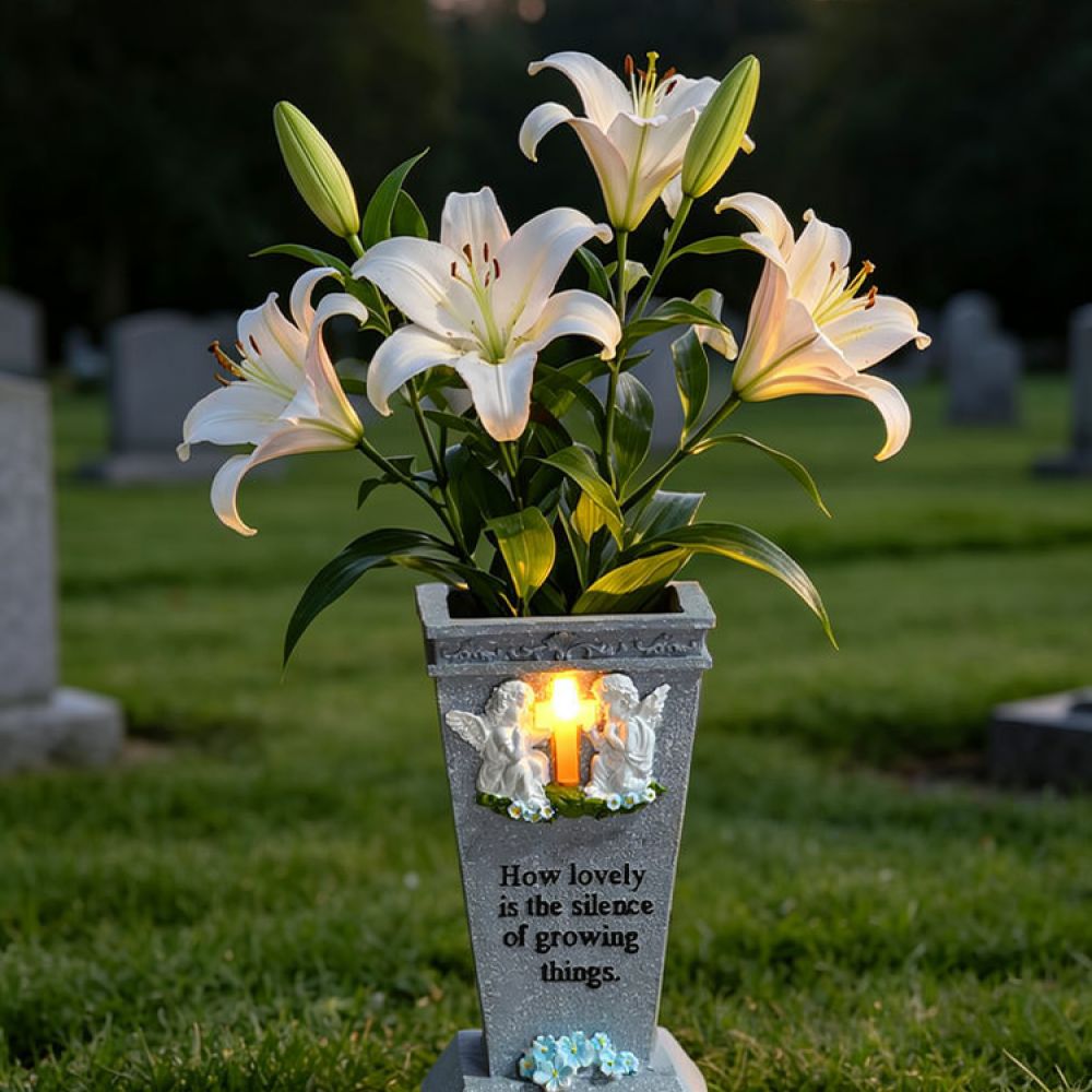Vas Taman Makam Bentuk Salib S - Vase Decor ulasan dan harga