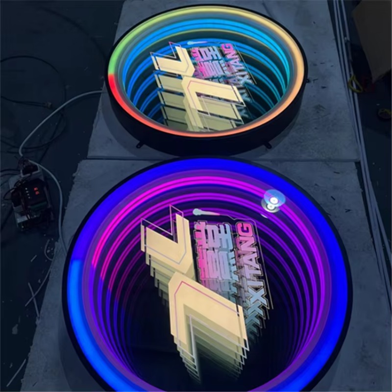 Papan Cermin LED 3D Tak Terbat - Decorative Mirror ulasan dan harga